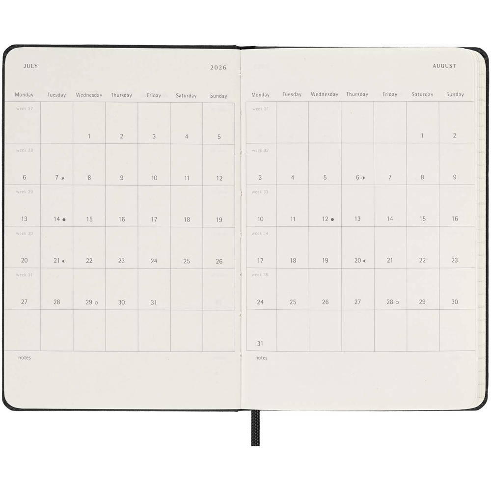 Moleskine Hardcover 12 Monate Tageskalender , Pocket-Format