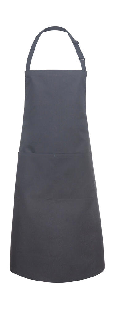 Bib Apron Basic with Pocket - Anthracite