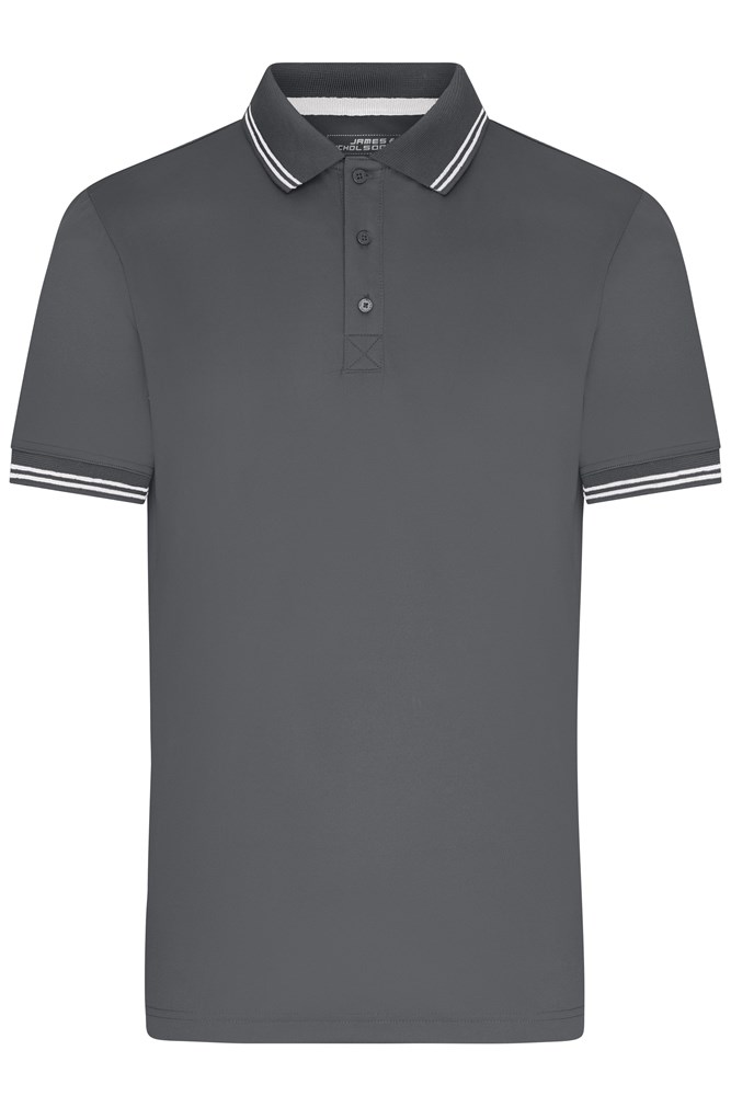 Men's Functional Polo - Graphite/white (ca. Pantone 432c
white)