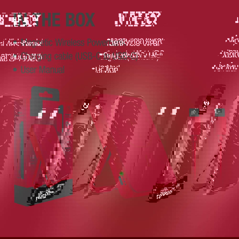 Fresh 'n Rebel Kabellose Powerbank 10000 mAh kompatibel mit MagSafe