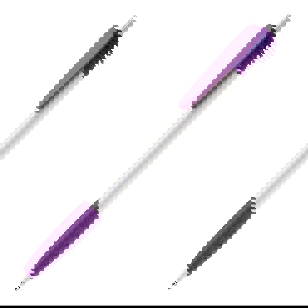 Kugelschreiber Cosmo Grip HC - Weiss / Purple