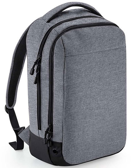 BagBase - Athleisure Sports Backpack - Grey Marl, Black