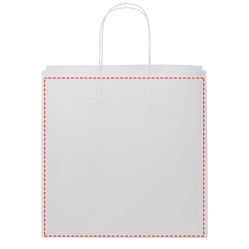 Kraftpapiertasche 120 g/m² mit gedrehten Griffen – 31 × 12 × 31 cm
