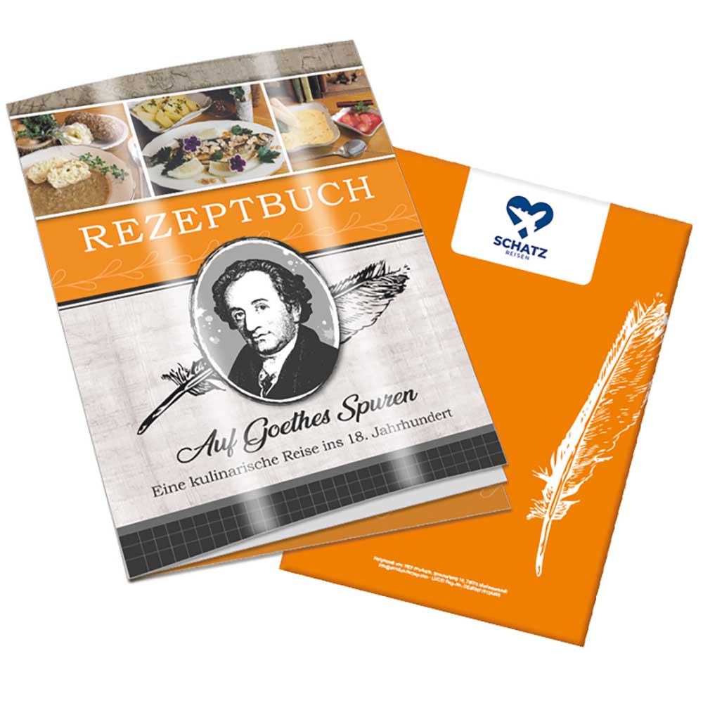 Rezeptbuch-Set "Auf Goethes Spuren" - Rezeptbuch mit 1-c Logoeindruck