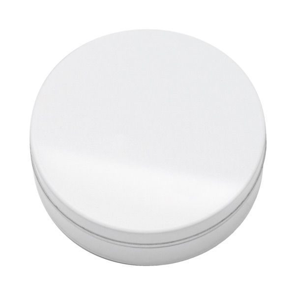 XS-Prägedose, silber-matt mit Pulmoll Pastillen - weiß-matt