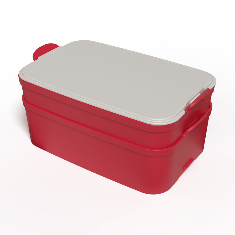 Koziol STAKK BENTOBOX 2 Bentobox 2l - nature red