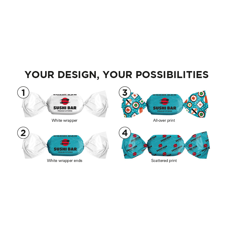 Eiskristall Bonbon im weißen, kompostierbaren Wickler