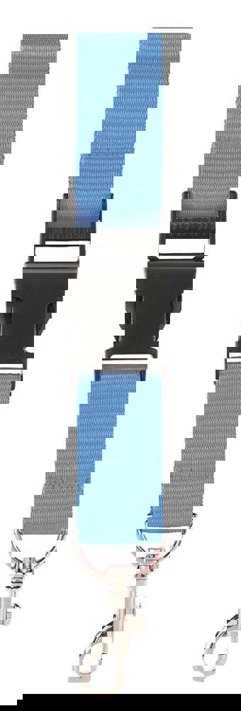 100% rPET Lanyard 2,5 cm - Hellblau (PMS 292c) / Hellblau