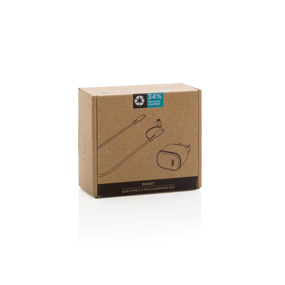 Boost 2-tlg. 20W Type-C Ladeset aus RCS recyceltem PET
