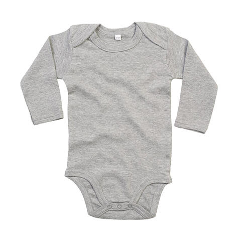 Baby long Sleeve Bodysuit - Heather Grey Melange