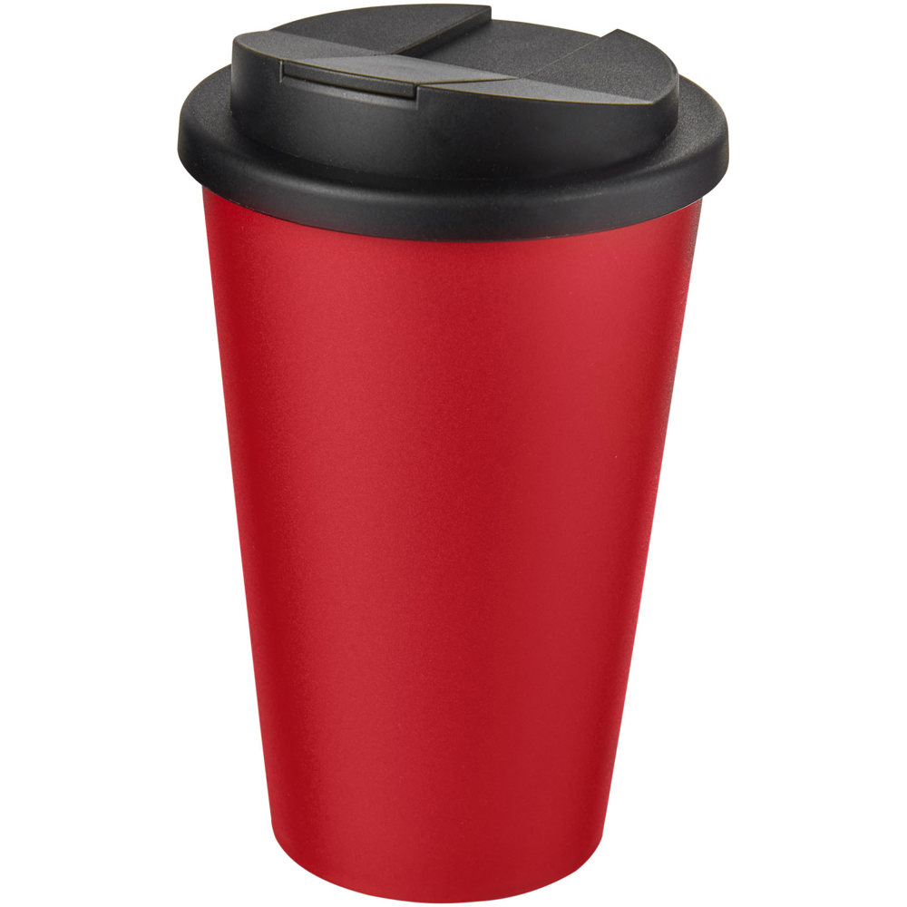 Americano® 350 ml Isolierbecher mit auslaufsicherem Schraubverschluss - rot, schwarz