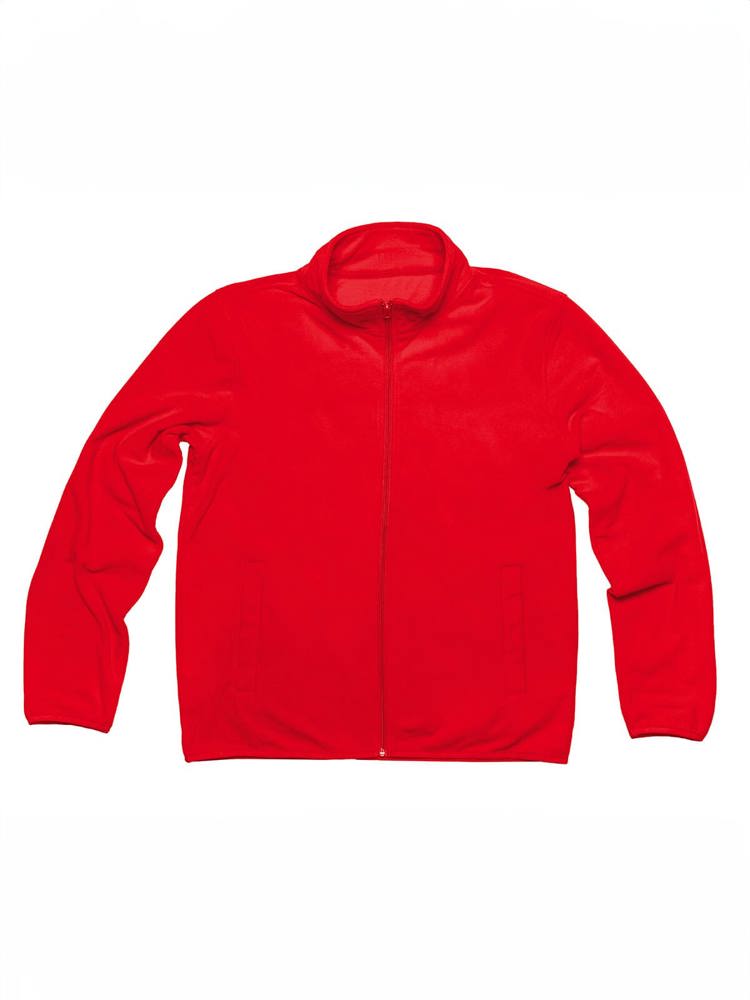 BS Niagara Fleecejacke mit durchgehendem Reißverschluss, 160 gr/m² - Rot (PMS 186c)