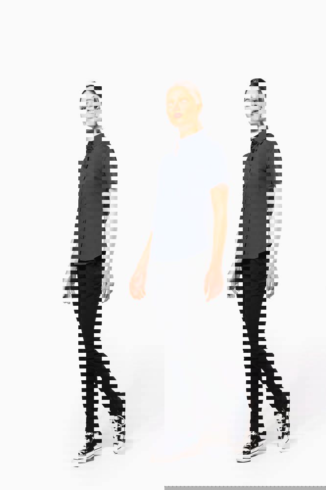 K532 - Damen Stretchbluse Kurzarm