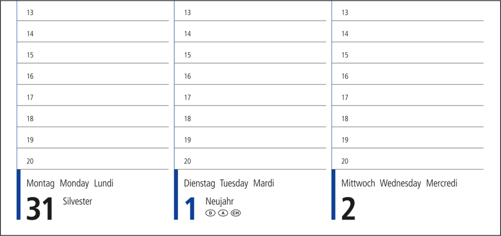 Tisch-Querkalender Compact EXPRESS