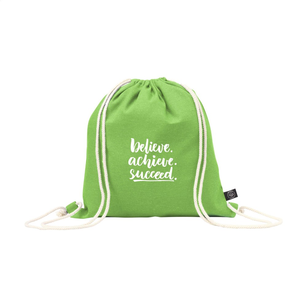 PromoColour GRS Recycled Cotton Backpack (150 g/m²) - hellgrün