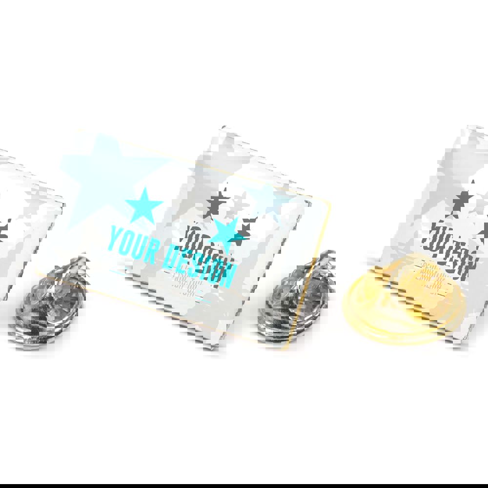 Metall Pin rechteckig 26x14mm