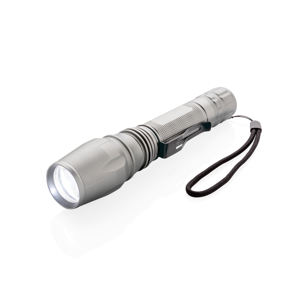 10W Cree Taschenlampe - grau, schwarz (± PMS 402/ ± PMS Black)