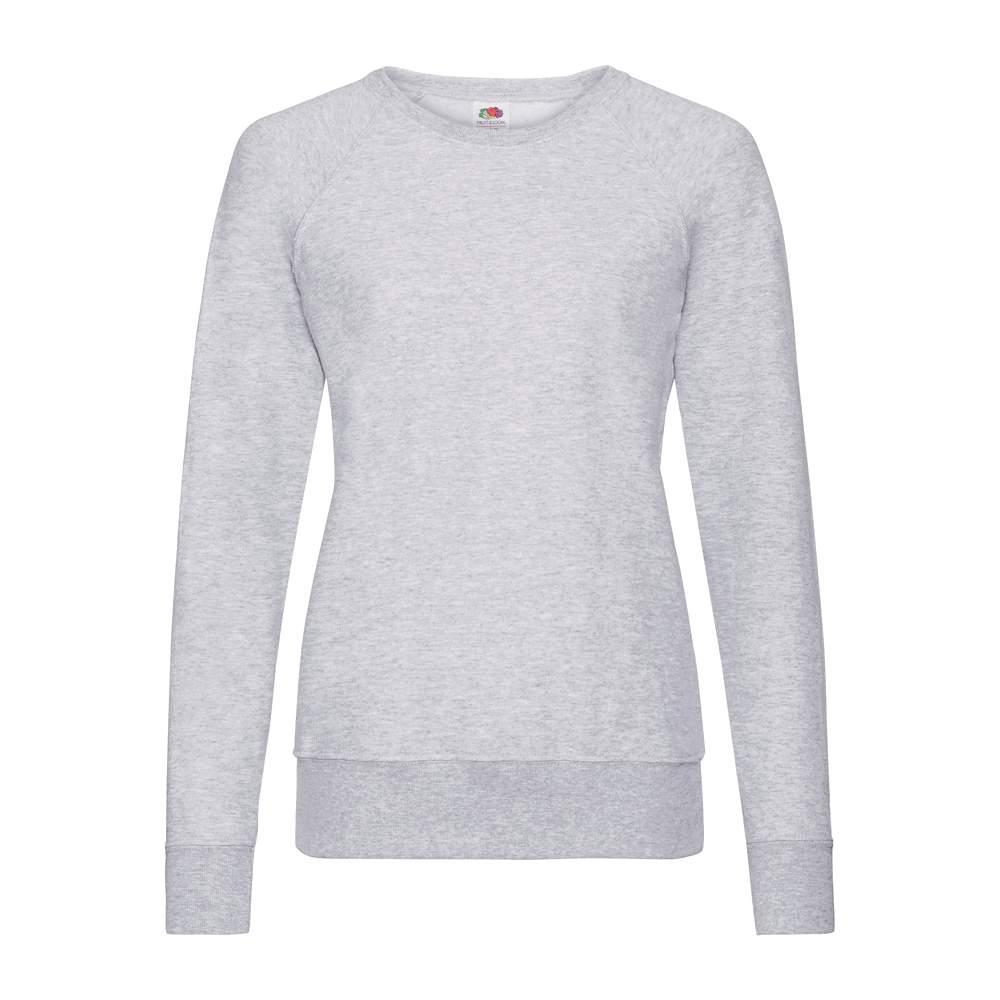 621460 - Lightweight Raglan Sweat Lady-Fit, graumeliert, XS