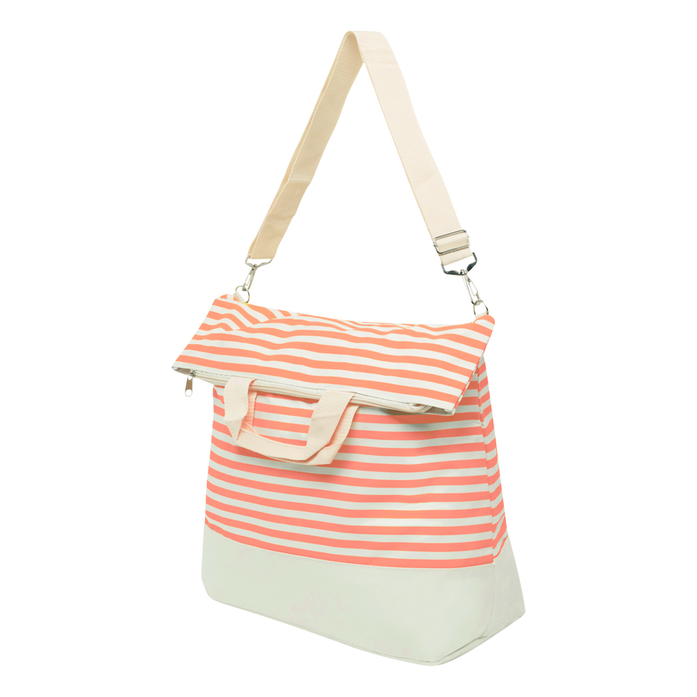 JUIST - Strandtasche - beige, rot