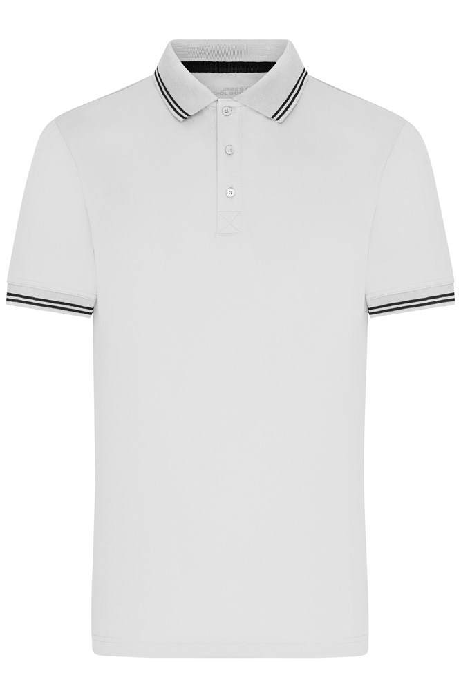 Men's Functional Polo - White/black (ca. Pantone white
blackC)