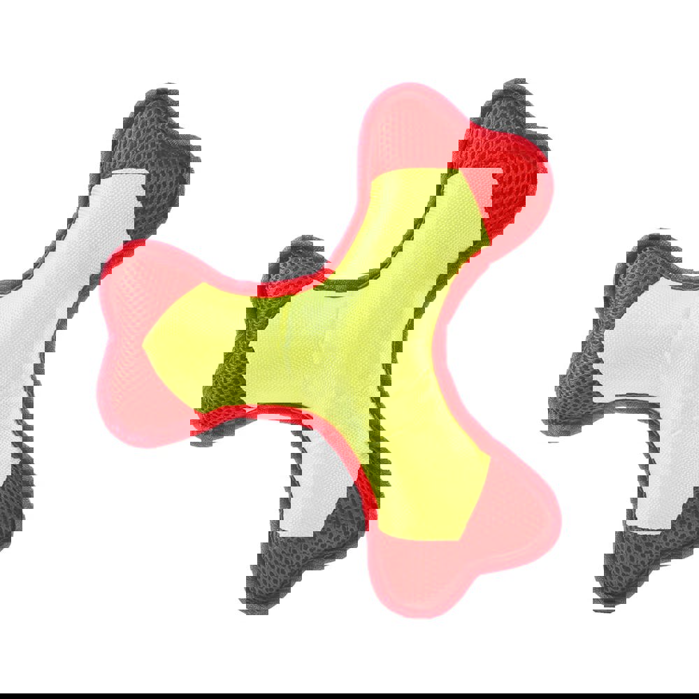 Hundespielzeug Flying Triple - gelb/rot