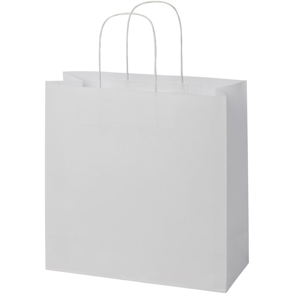 Kraftpapiertasche 120 g/m² mit gedrehten Griffen – 31 × 12 × 31 cm