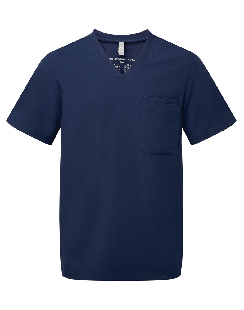 NN200 - Stretch-Tunika für Herren mit kurzen Ärmeln - navy