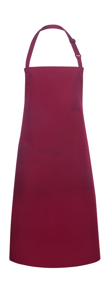 Bib Apron Basic with Pocket - bordeaux