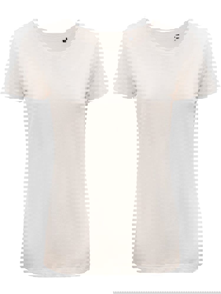 BS Moon Damen T-Shirt, 150 gr/m² - Helles Weiß