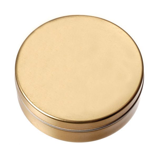 XS-Prägedose, silber-matt mit Pulmoll Pastillen - gold-glänzend