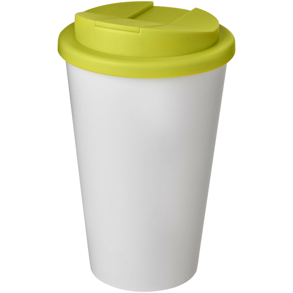 Americano® 350 ml Isolierbecher mit auslaufsicherem Schraubverschluss - weiss, limone