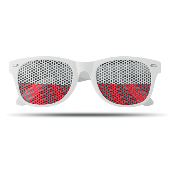 FLAG FUN - Fan Sonnenbrille - Weiß