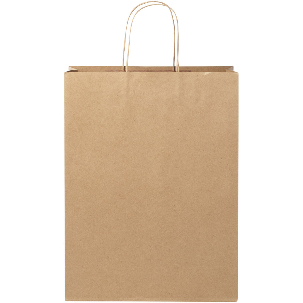 Kraftpapiertasche 120 g/m² mit gedrehten Griffen – 31 × 12 × 41 cm
