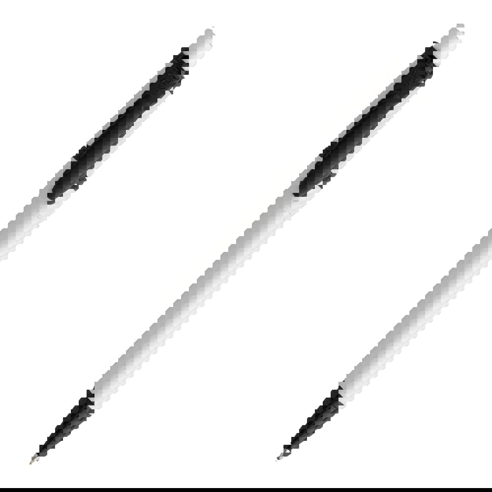 Kugelschreiber Olly hardcolour - Weiss / Schwarz