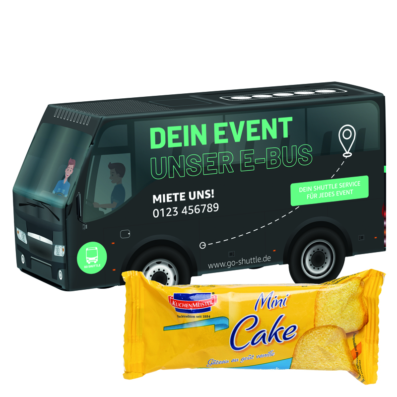 3D-Präsent Bus, KuchenMeister Rührkuchen