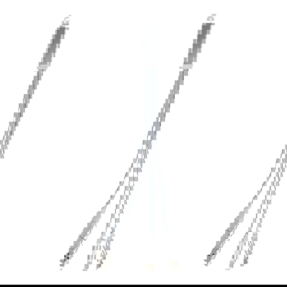 2-in-1-Ladekabel USB-A/C zu USB-C &amp; Lightning Aluminium