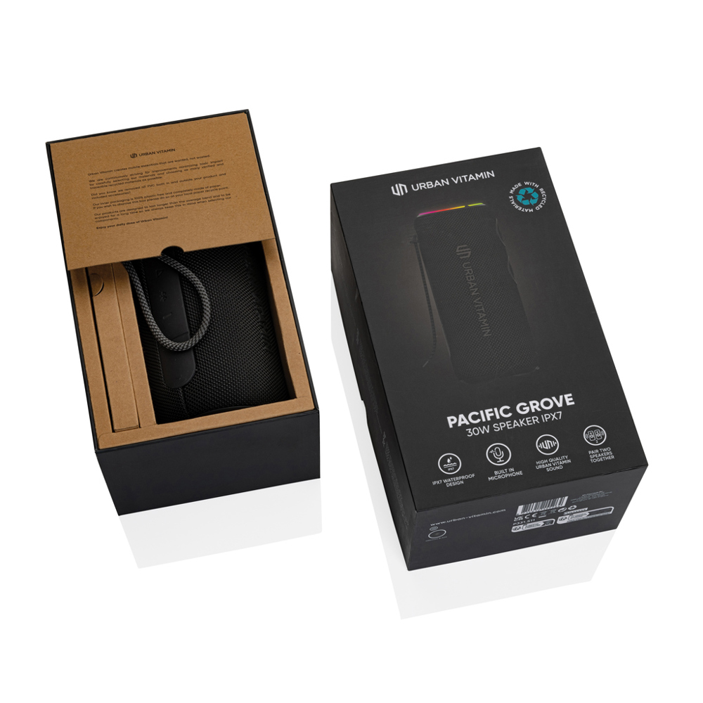 Urban Vitamin Pacific Grove 30W IPX7 Speaker aus RCS Plastik
