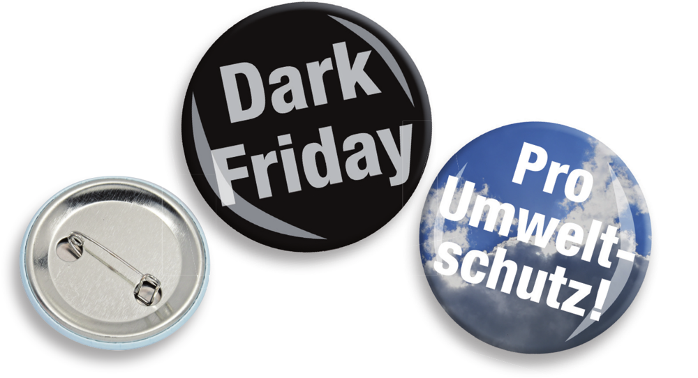 Metall-Button mit Anstecknadel