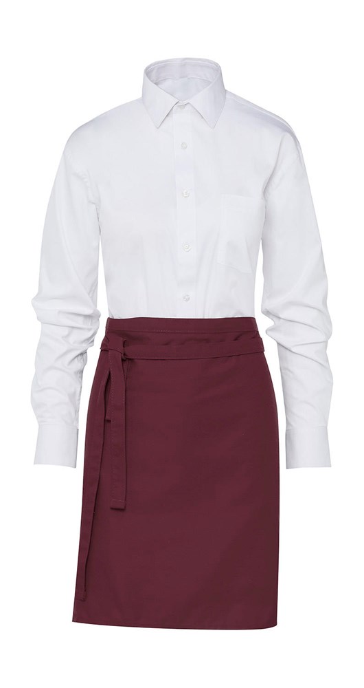 BRUSSELS Short Bistro Apron - Burgundy