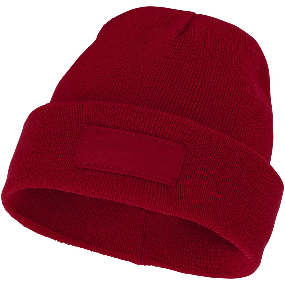 Boreas Mütze mit Aufnäher - rot