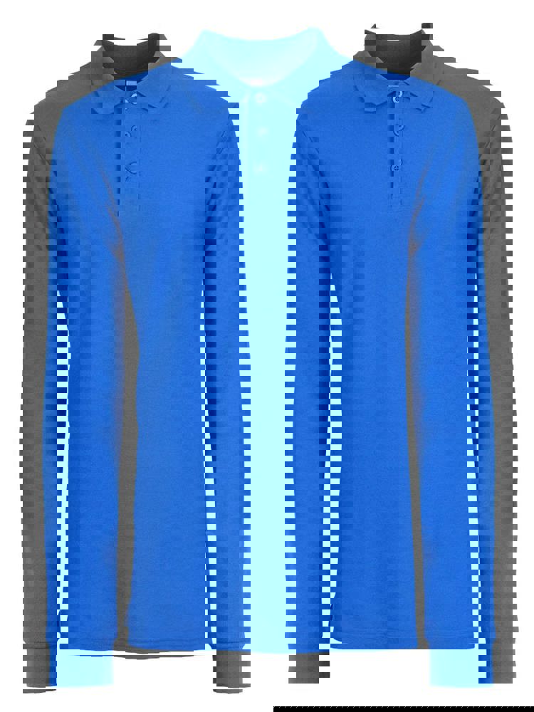  BS Evolution Langarm Polo, 180 gr/m² - Royalblau (PMS 2145C)