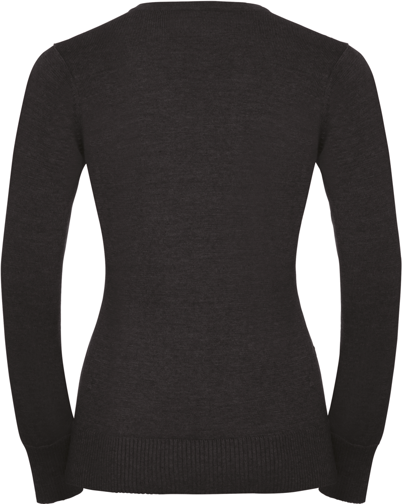 RU710F - Ladies' V-neck Knitted Pullover