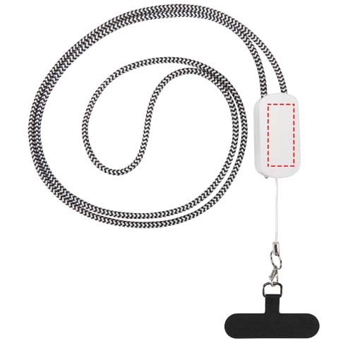 Anser Smartphone Lanyard aus recyceltem Kunststoff mit 27 W 5-in-1 integriertem Kabel