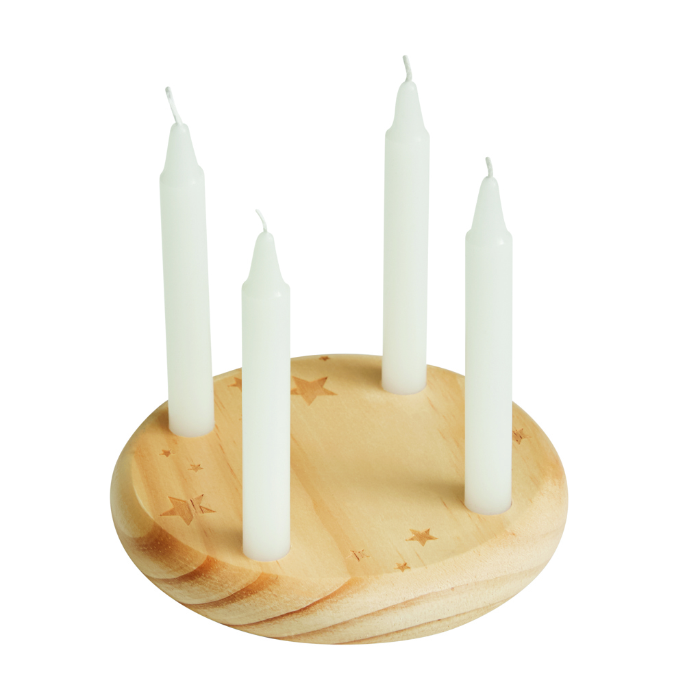 4-CHRISTMAS - Kleiner Holz-Adventskranz