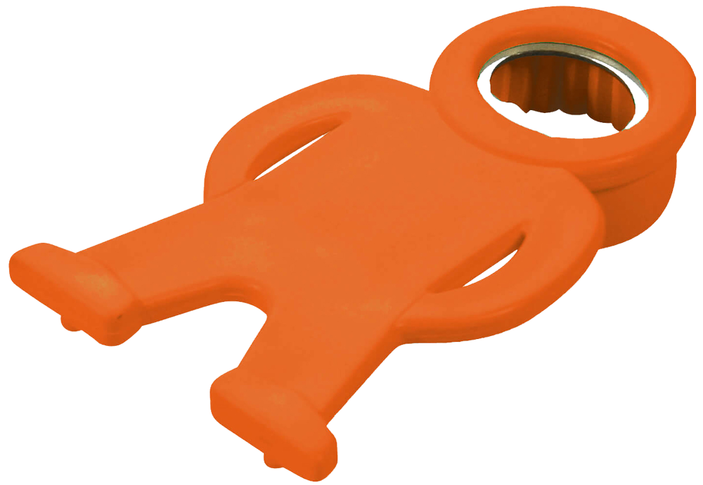 Flaschenöffner MANFRED - mit Füßen - orange