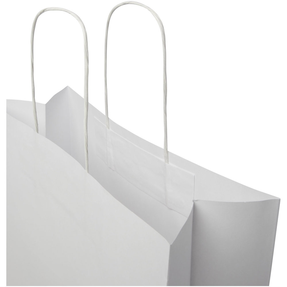 Kraftpapiertasche 120 g/m² mit gedrehten Griffen – 31 × 12 × 31 cm