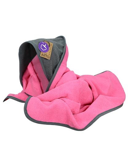 ARTG - Babiezz® Hooded Towel - Pink, Graphite, Graphite