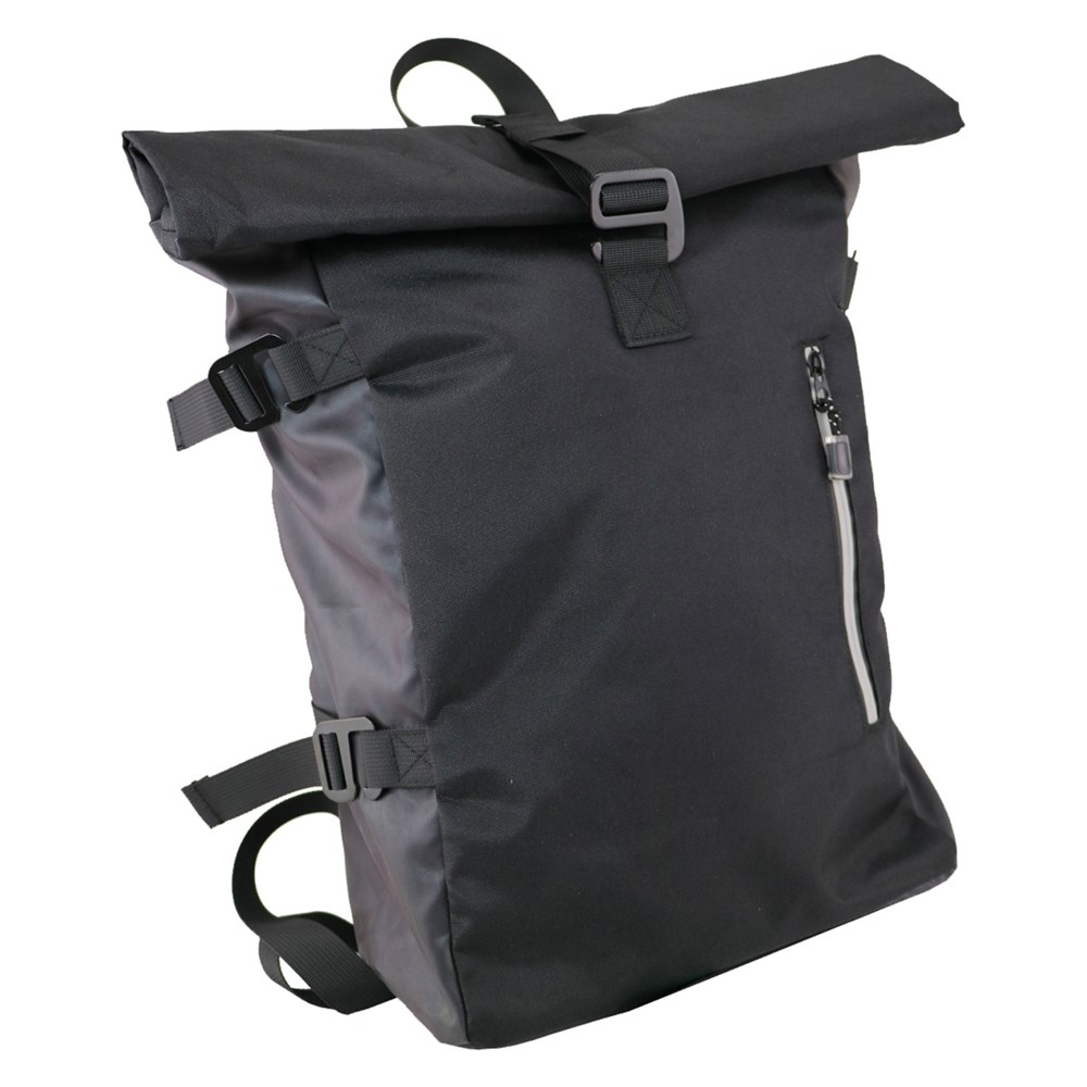 Rucksack Melbourne aus recycelten PET-Flaschen (rPET) - schwarz/hellgrau