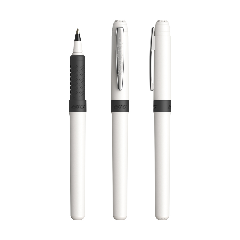 BIC® Grip Roller - Weiß / Chrom / Schwarze Tinte