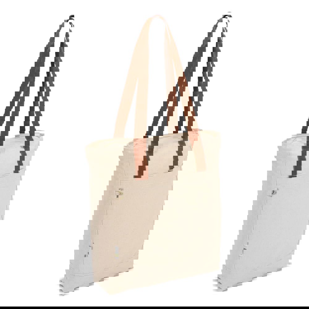 InSideOut Reuuz Canvas Tragetasche 33 x 42 x 10 cm - Ecru / Braun